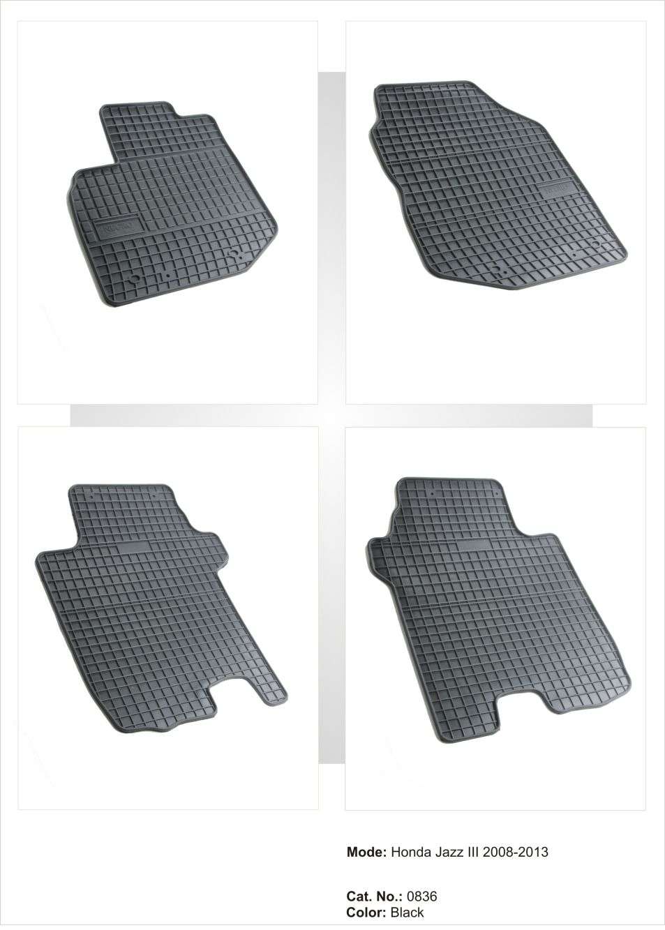 Λαστιχένια πατάκια Frogum για HONDA Jazz II (2008-2015) - 4τμχ.