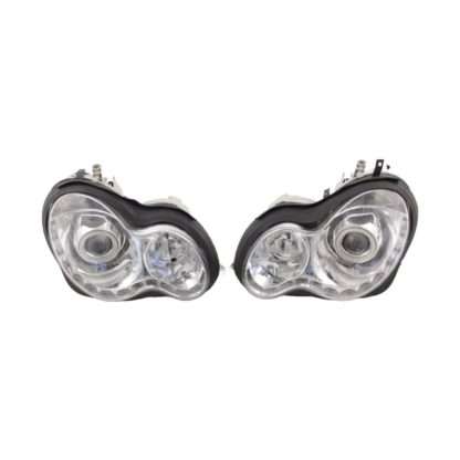 Φανάρια εμπρός led για Mercedes C-CLASS W203 (2000-2004) , με λάμπες (Η1) - σετ 2τμχ.