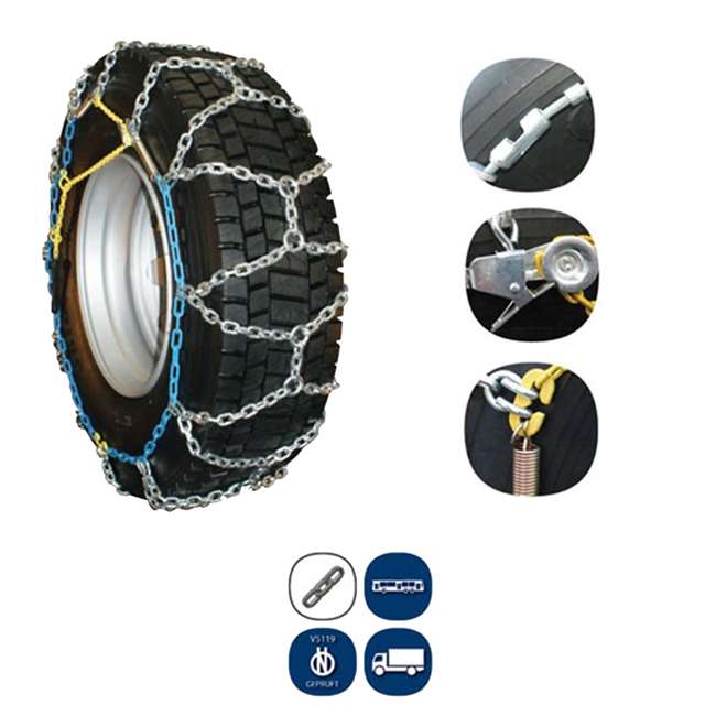 Αλυσίδες Χιονιού Φορτηγού Σταυρωτές No Problem Με 2 Καστάνιες & 2 Ελατήρια No 270 21mm 2 Τεμάχια
