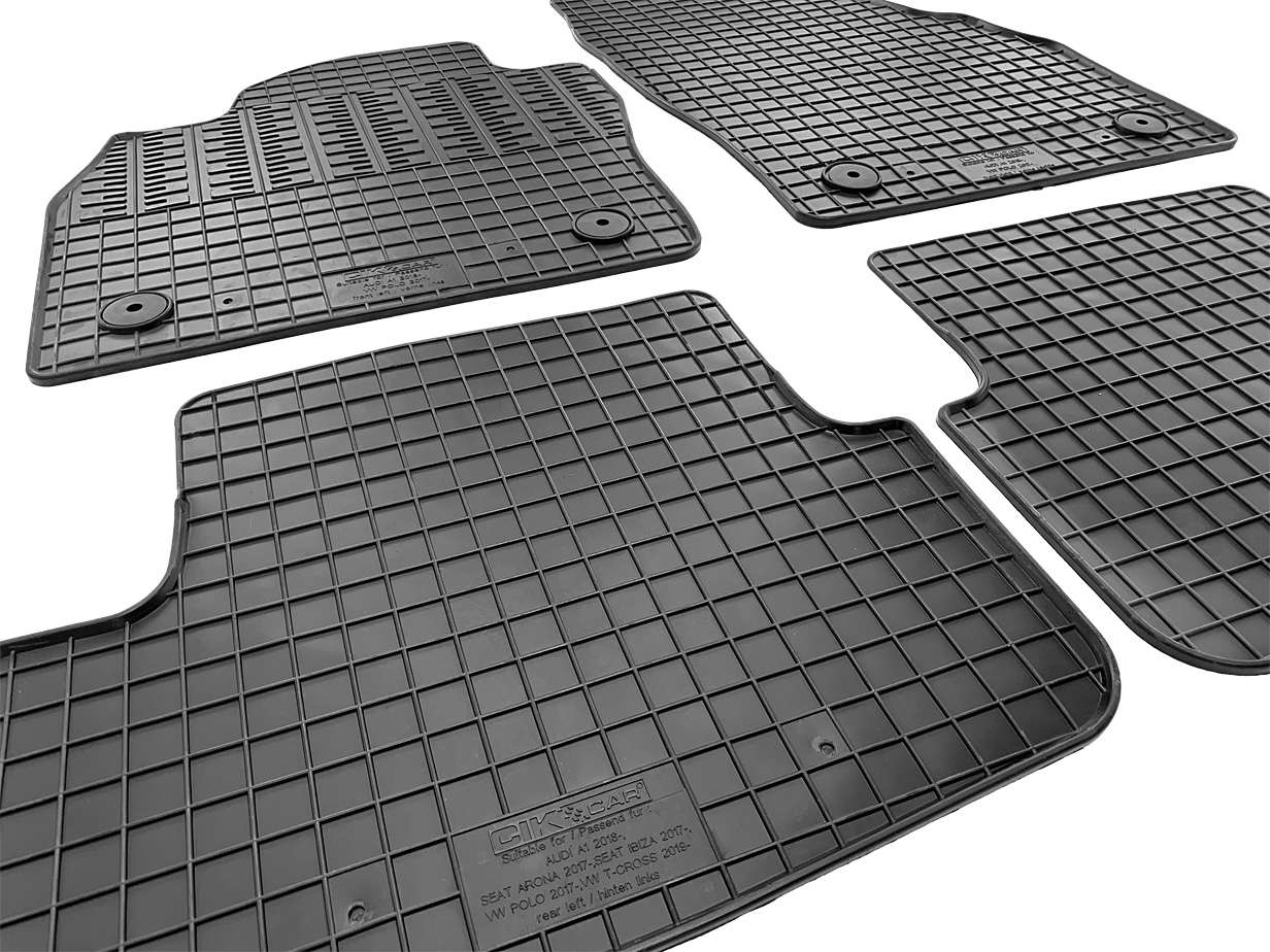 ΜΑΡΚΕ ΠΑΤΑΚΙΑ ΣΕ ΣΚΑΦΗ ΛΑΣΤΙΧΟ ΓΙΑ VW POLO MK6 2017+ / AUDI A1 2018+ ΣΕ ΜΑΥΡΟ ΧΡΩΜΑ ΜΕ ΚΟΥΜΠΩΜΑΤΑ CIK - 4 ΤΕΜ.