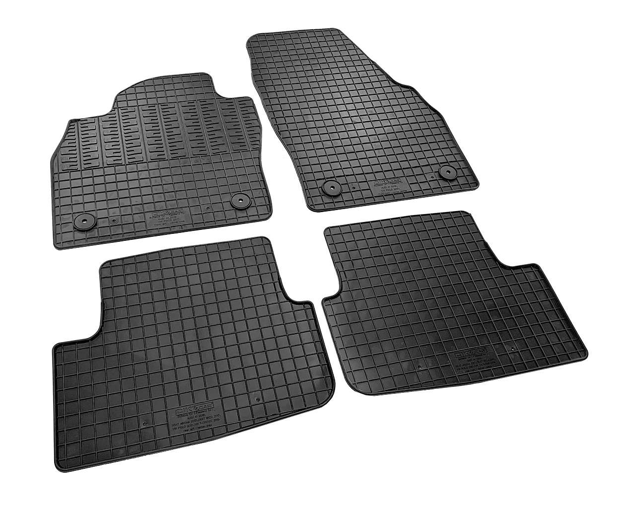 ΜΑΡΚΕ ΠΑΤΑΚΙΑ ΣΕ ΣΚΑΦΗ ΛΑΣΤΙΧΟ ΓΙΑ VW POLO MK6 2017+ / AUDI A1 2018+ ΣΕ ΜΑΥΡΟ ΧΡΩΜΑ ΜΕ ΚΟΥΜΠΩΜΑΤΑ CIK - 4 ΤΕΜ.