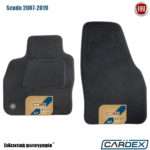 Fiat Scudo 2007-2019 Μαρκέ Πατάκια Αυτοκινήτου μοκέτα μαύρη Velourtec™ 2τμχ της Cardex