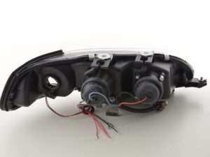 Φανάρια εμπρός angel eyes για Honda Civic 2/3 πορτο (1992-1995) – chrome , με λάμπες (Η1) – σετ 2τμχ.