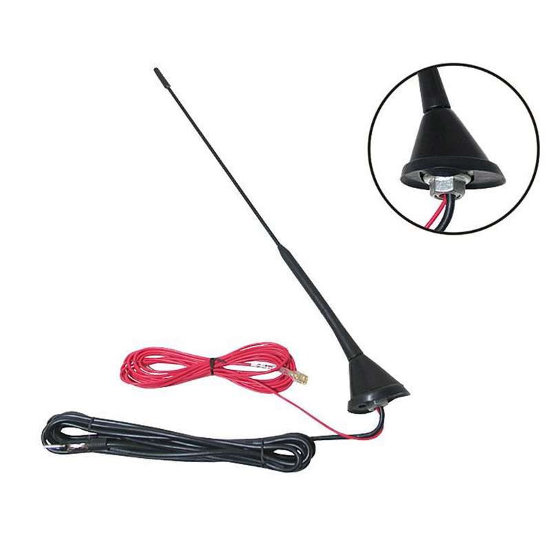 Κεραία Οροφής Αυτοκινήτου Golf Look Μαύρη Με Καλώδιο 25cm 1 Τεμάχιο