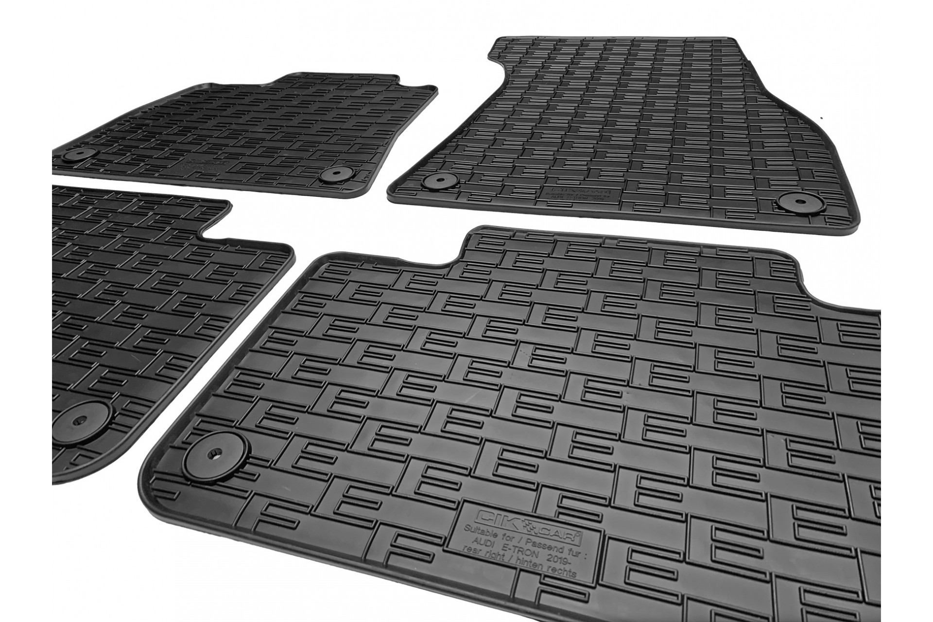 ΜΑΡΚΕ ΠΑΤΑΚΙΑ ΣΕ ΣΚΑΦΗ ΛΑΣΤΙΧΟ ΓΙΑ AUDI E-TRON 5D 2019+ ΣΕ ΜΑΥΡΟ ΧΡΩΜΑ ΜΕ ΚΟΥΜΠΩΜΑΤΑ CIK - 4 ΤΕΜ.