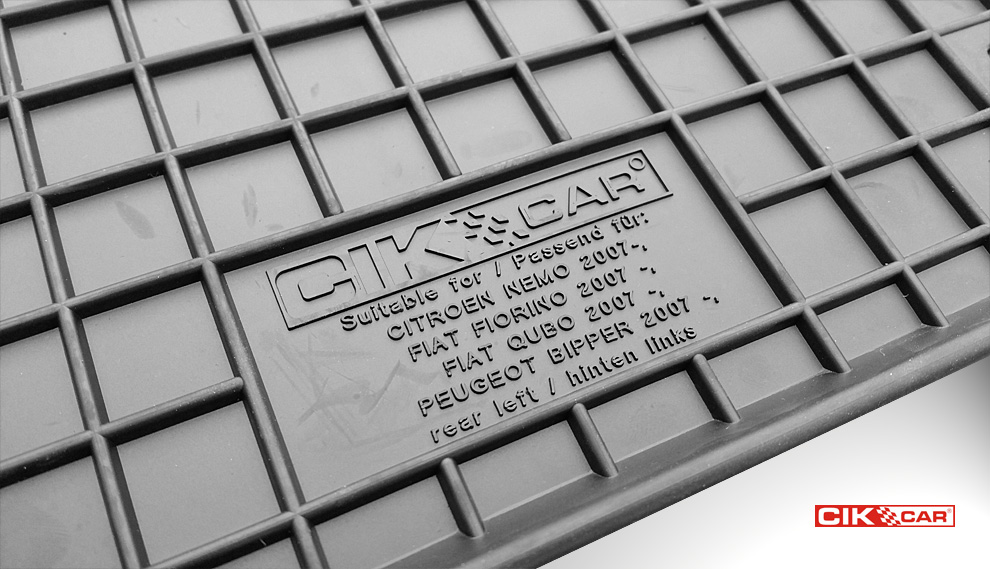 ΜΑΡΚΕ ΠΑΤΑΚΙΑ ΣΕ ΣΚΑΦΗ ΛΑΣΤΙΧΟ ΓΙΑ CITROEN JUMPY 2006-2016 / FIAT SCUDO 2006-2016 / PEUGEOT EXPERT 2006-2016 / TOYOTA PROACE 2013-2016 ΣΕ ΜΑΥΡΟ ΧΡΩΜΑ ΜΕ ΚΟΥΜΠΩΜΑΤΑ CIK - 3 ΤΕΜ.