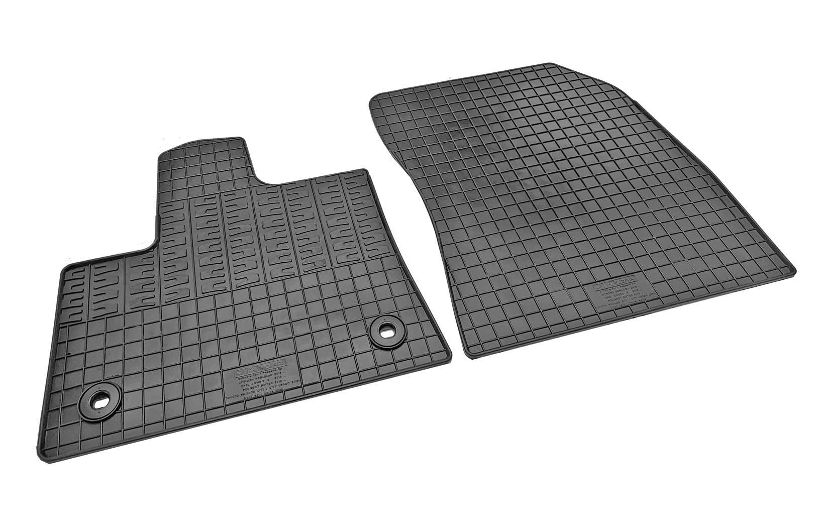 ΜΑΡΚΕ ΠΑΤΑΚΙΑ ΣΕ ΣΚΑΦΗ ΛΑΣΤΙΧΟ ΓΙΑ CITROEN BERLINGO 5ΘΕΣΙΟ 2018+ / OPEL COMBO E 5ΘΕΣΙΟ 2018+ / PEUGEOT RIFTER 5ΘΕΣΙΟ 2018+ ΣΕ ΜΑΥΡΟ ΧΡΩΜΑ ΜΕ ΣΤΡΟΓΓΥΛΑ ΚΟΥΜΠΩΜΑΤΑ CIK - 4 ΤΕΜ.