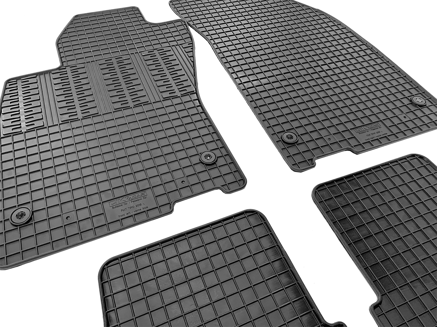 ΜΑΡΚΕ ΠΑΤΑΚΙΑ ΣΕ ΣΚΑΦΗ ΛΑΣΤΙΧΟ ΓΙΑ FIAT TIPO SEDAN 2015+ ΣΕ ΜΑΥΡΟ ΧΡΩΜΑ ΜΕ ΚΟΥΜΠΩΜΑΤΑ CIK - 4 ΤΕΜ.