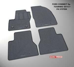 ΜΑΡΚΕ ΠΑΤΑΚΙΑ ΣΕ ΣΚΑΦΗ ΛΑΣΤΙΧΟ ΓΙΑ FORD TRANSIT CONNECT TOURNEO 5ΘΕΣΙΟ 2014+ ΣΕ ΜΑΥΡΟ ΧΡΩΜΑ ΜΕ ΚΟΥΜΠΩΜΑΤΑ CIK – 4 ΤΕΜ.