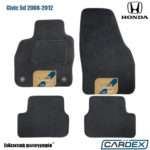 Honda Civic 5θυρο 2006-2012 Μαρκέ Πατάκια Αυτοκινήτου μοκέτα μαύρη Velourtec™ 4τμχ της Cardex