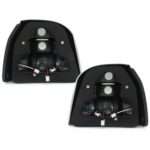 Πίσω φανάρια led για Vw Golf III (1991-1997) hatchback / cabrio  - μαύρα chrome - σετ 2τμχ.