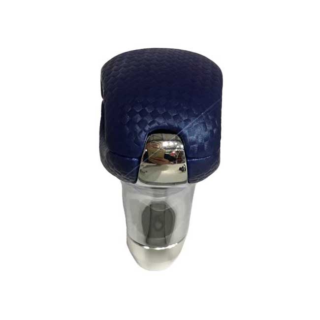 Πόμολο Λεβιέ Ταχυτήτων Οβάλ Μπλε-Νίκελ Με Τρύπα