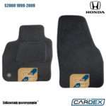 Honda S2000 1999-2009 Μαρκέ Πατάκια Αυτοκινήτου μοκέτα μαύρη Velourtec™ 2τμχ της Cardex