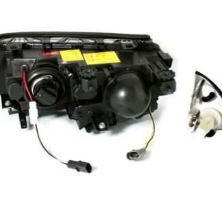Φανάρια εμπρός angel eyes για BMW E46 sedan (1998-2001) - μαύρα , χωρίς λάμπες (Η7) - σετ 2τμχ.