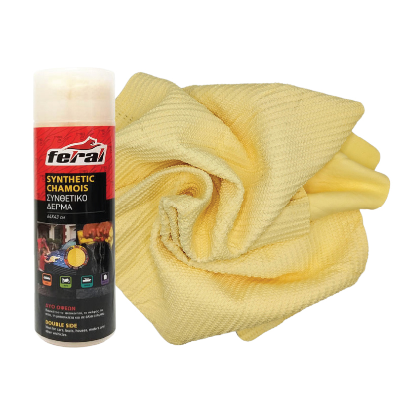 Συνθετικό Δέρμα Στεγνώματος Αυτοκινήτου Feral Σε Κουτί 43x32cm 1 Τεμάχιο