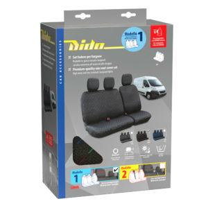 Καλύμματα Καθισμάτων Dido-1,  χωρίς επανατυλικτήρα ζώνης – Μαύρο