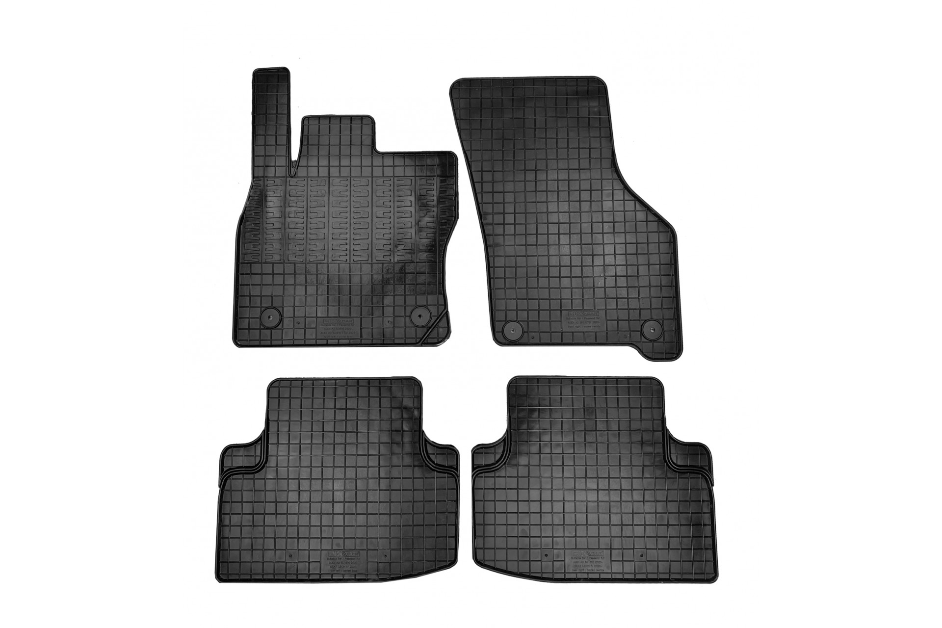 ΜΑΡΚΕ ΠΑΤΑΚΙΑ ΣΕ ΣΚΑΦΗ ΛΑΣΤΙΧΟ ΓΙΑ AUDI A3 8Y ETSI 4D / 5D 2020+ ΣΕ ΜΑΥΡΟ ΧΡΩΜΑ ΜΕ ΚΟΥΜΠΩΜΑΤΑ CIK - 4 ΤΕΜ.