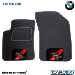 BMW E46 1997-2004 Μαρκέ Πατάκια Αυτοκινήτου μοκέτα Eco-Line 2τμχ της Cardex