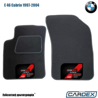 BMW E46 Cabrio 1997-2004 Μαρκέ Πατάκια Αυτοκινήτου μοκέτα Eco-Line 2τμχ της Cardex