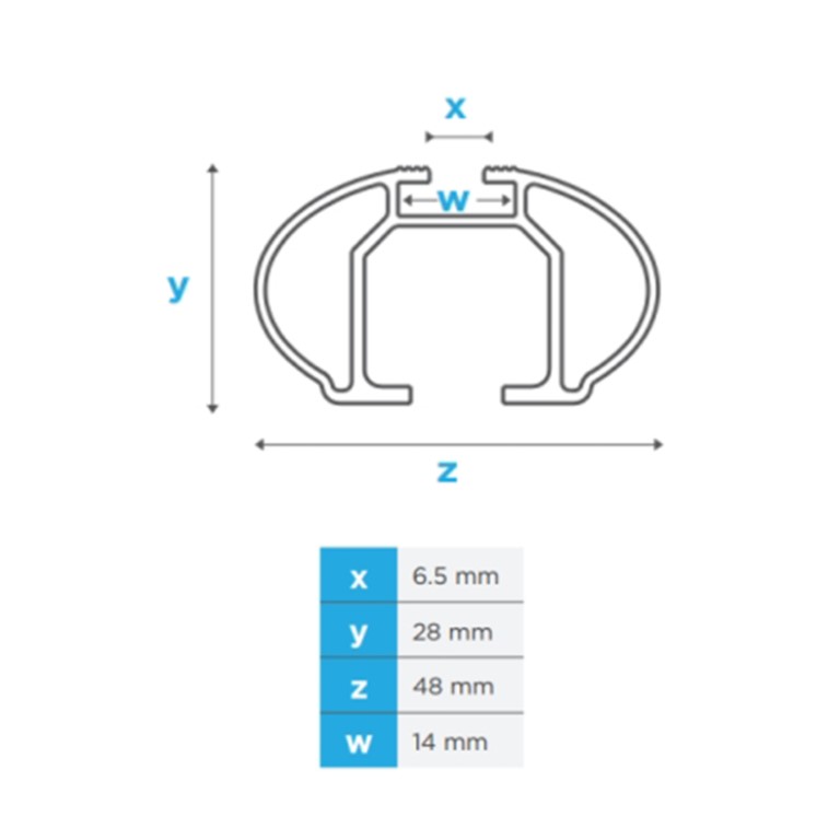 ΜΠΑΡΕΣ ΟΡΟΦΗΣ ΑΛΟΥΜΙΝΙΟΥ BRIO XL 135 cm ΣΕ ΑΣΗΜΙ ΧΡΩΜΑ ΓΙΑ ΟΡΟΦΗ ΜΕ RAISED RAILS MENABO - 2 ΤΕΜ.