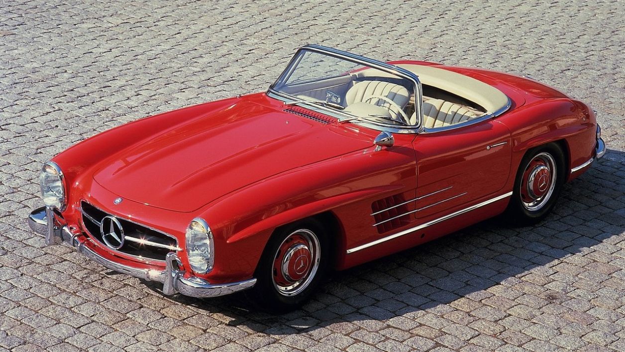 Κουκούλα αυτοκινήτου συμβατή με Mercedes-Benz 300 SL (198 II) Roadster (05/57 - 02/63) αδιάβροχη και με επένδυση 4570x1790x1300