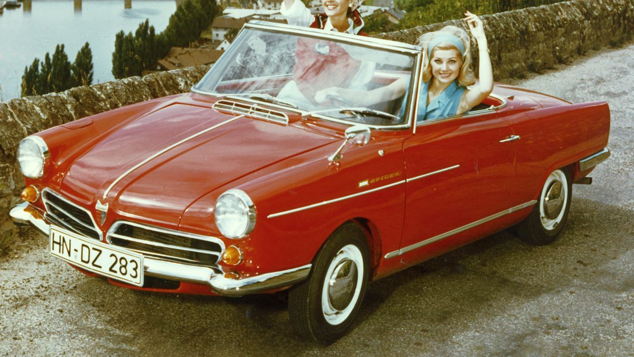 Κουκούλα αυτοκινήτου συμβατή με NSU Wankel-Spider (09/64 - 06/67) αδιάβροχη και με επένδυση 3580x1520x1235